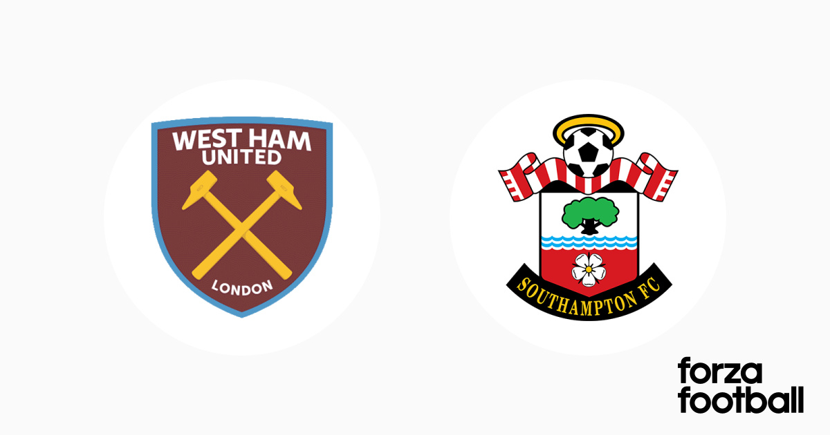Table West Ham United FC U21 Southampton U21 (33), Premier League 2 2023, England Forza